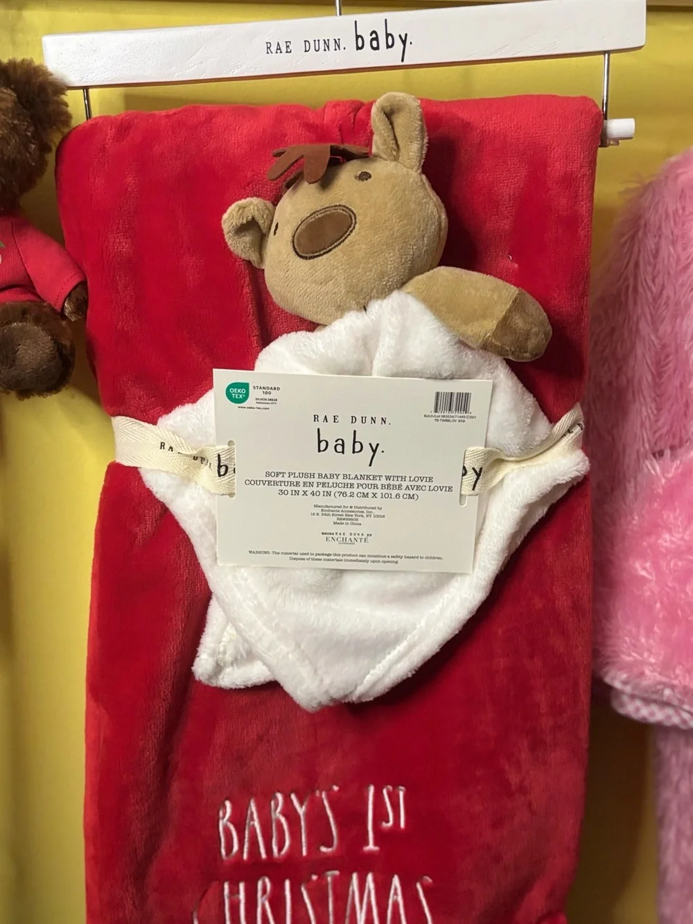 Rae Dunn baby Christmas blanket NWT